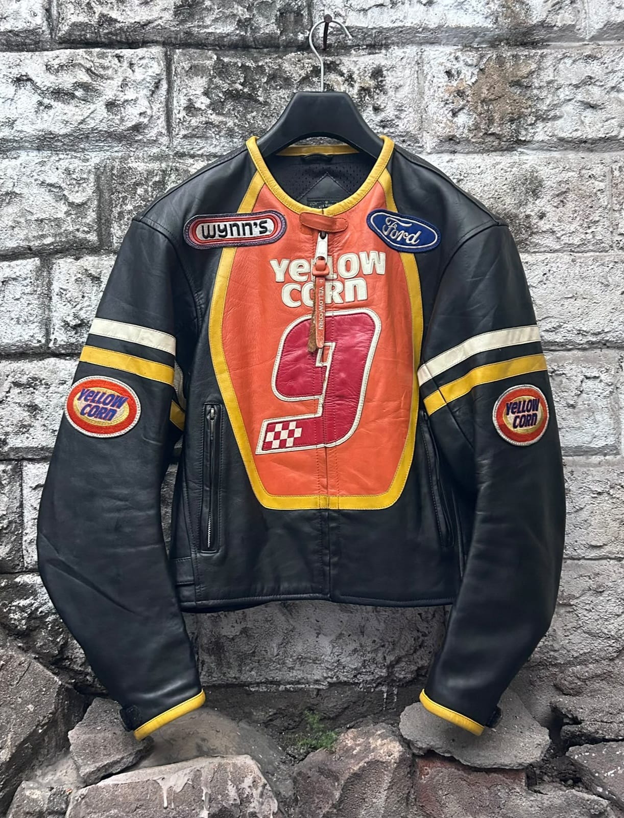 YELLOW CORN LEATHER JACKET / M-L - Thumbnail Video